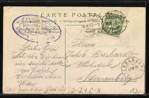 AK Zürich, Gasthaus Kurhaus Zürichberg, Briefmarken und Wappen der Kantone