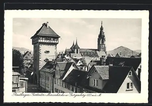 AK Reutlingen, Gartentor, Marienkirche & Georgenberg
