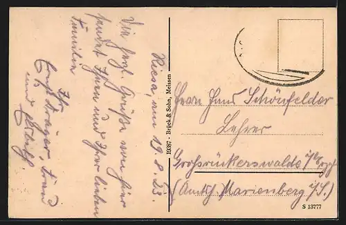 AK Riesa a. Elbe, Uferpartie mit Dampfer