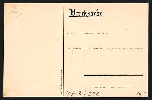 Künstler-AK Offenburg, Abiturium Gymnasium 1913, Absolvia