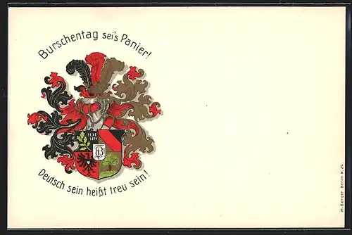 AK Studentenwappen des Burschentag Berlin