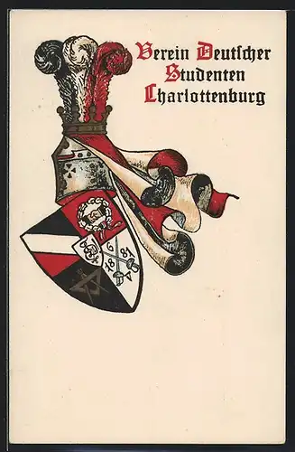 AK Berlin-Charlottenburg, Verein Deutscher Studenten, Studentenwappen