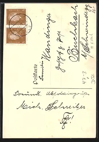 Künstler-AK Ettal, Absolvia Ettal 1932