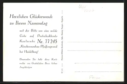 AK Heidelberg-Pfaffengrund, Anwohner vor der Notkirche