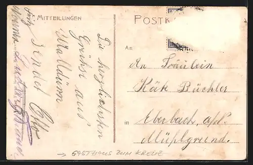 AK Walldürn, Gasthaus zum Kreuz, Post, Totalansicht