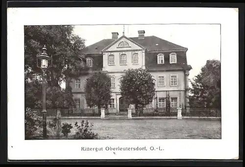 AK Oberleutersdorf, Rittergut, Vorderansicht