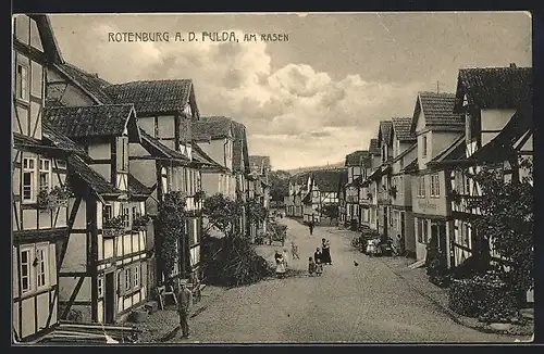 AK Rotenburg a. d. Fulda, Strasse am Rasen