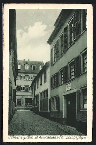 AK Heidelberg, Geburtshaus Friedrich Ebertis i. d. Pfaffengasse