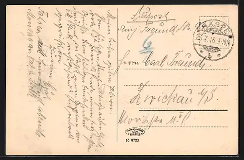 AK Haspe, Gerichtstrasse mit Eckhaus-Restaurant