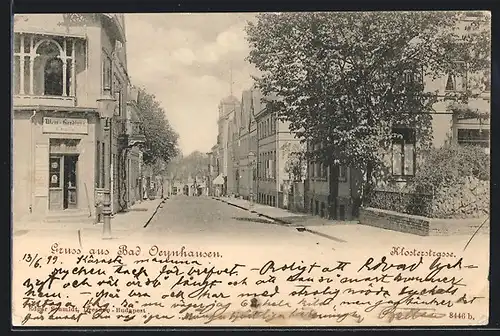 AK Bad Oeynhausen, Klostergasse mit Wein-Handlung