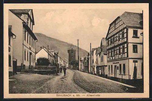 AK Braubach a. Rh., Blick in die Alleestrasse