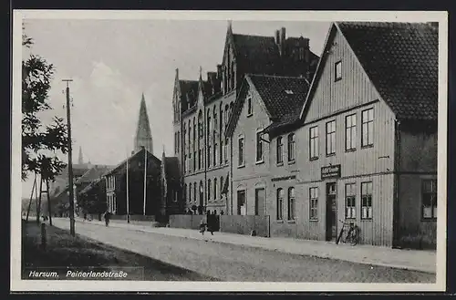 AK Harsum, Peinerlandstrasse mit Gasthof