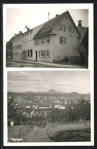 AK Göppingen, Totalansicht mit Häuseransicht