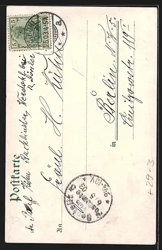 Passepartout-Lithographie Werdohl, Gesamtansicht im Schinken