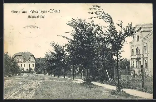 AK Petershagen-Colonie, Villen im Hohenlohethal