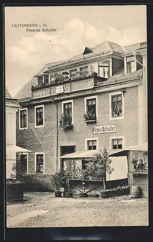 AK Leutenberg i. Th., Ansicht der Hotel-Pension Franz Schaller
