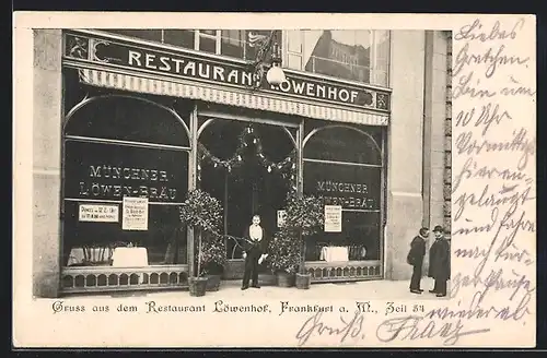 AK Frankfurt a. M. Restaurant Löwenhof, Zeil 54