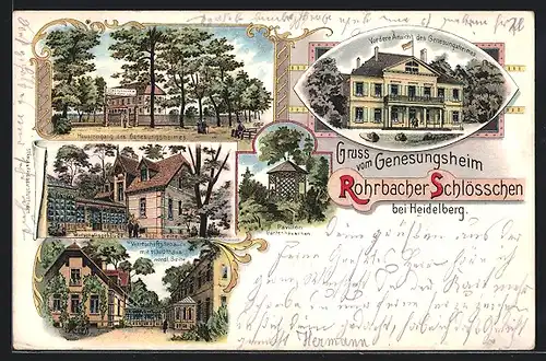 Lithographie Heidelberg, Genesungsheim Rohrbacher Schlösschen