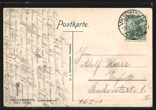 AK Falkenberg /Bez. Halle, Unterer Bahnhof, Bahnsteig