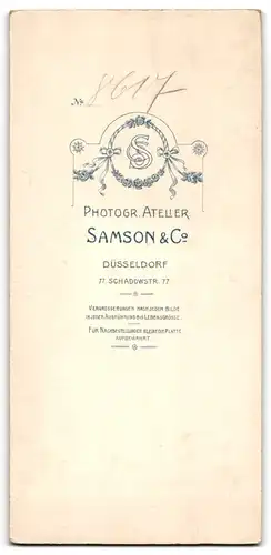 Fotografie Samson & Co., Düsseldorf, Schadowstr. 77, Bürgerlicher Herr mit Schnauzbart
