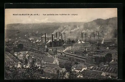 AK Mont-St-Martin, Vue partielle des Acleries de Longwy