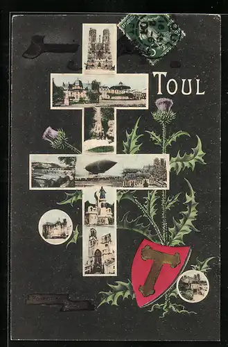 AK Toul, Kathedrale, Denkmal, Zeppelin