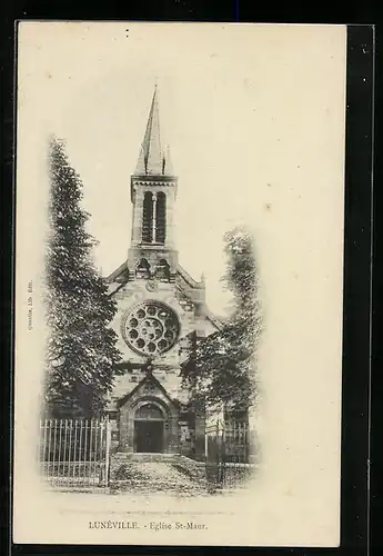 AK Lunéville, Eglise St-Maur