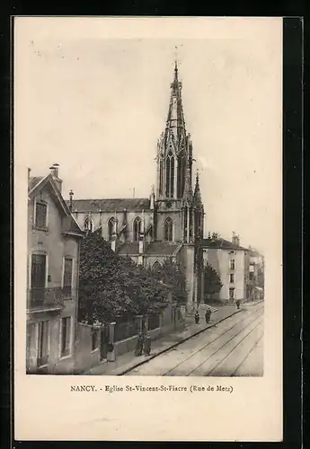 AK Nancy, Eglise St-Vincent-St-Fiacre, Rue de Metz
