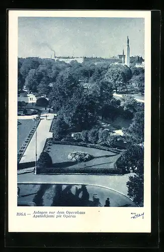 AK Riga, Anlagen vor dem Opernhaus