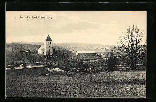 AK Jelovka bei Dünaburg, Blick zur Kirche