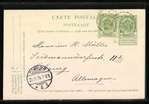 AK Passagierschiff Princesse Josephine Paquebot de I'Etat Belge, Ligne Ostende-Douvres
