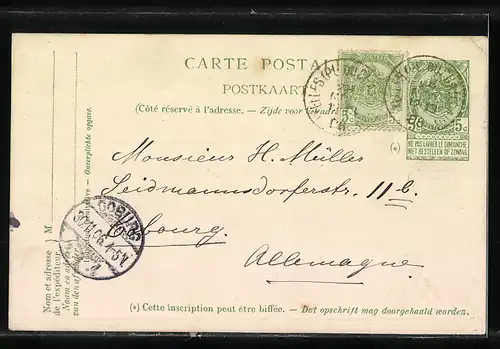 AK Passagierschiff Princesse Henriette, Paquebots de l`Etat Belge Ligne Ostende Douvres