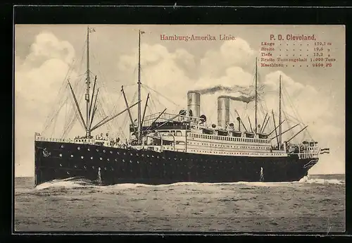AK Postdampfer Cleveland