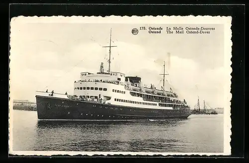 AK Ostende, Passagierschiff Prins Albert