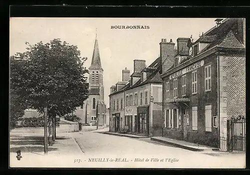 AK Neuilly-le-Real, Hotel de Ville et l`Eglise