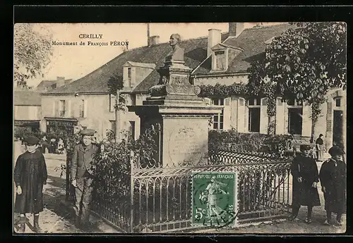 AK Cérilly, Monument de Francois Péron