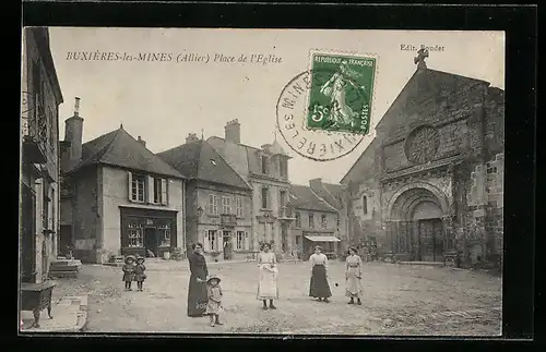 AK Buxières-les-Mines, Place de l`Eglise