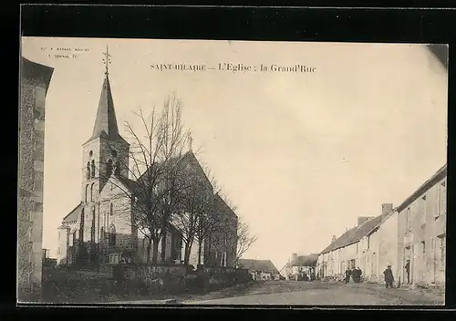 AK Saint-Hilaire, L`Eglise, la Grand`Rue