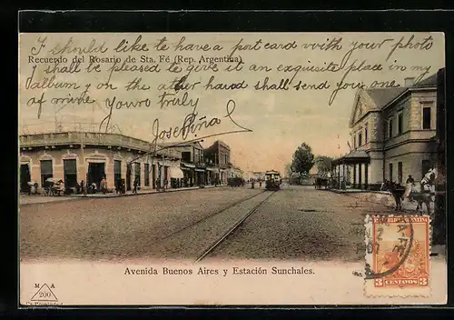 AK Rosario, Avenida Buenos Aires y Estación Sunchales