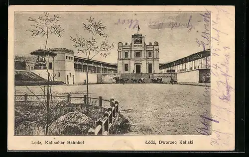 AK Litzmannstadt-Lodz, Am Kalischen Bahnhof