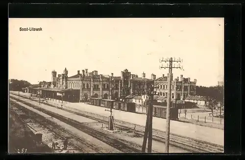 AK Brest-Litowsk, Blick zum Bahnhof