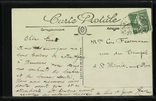 AK Nemours, Le Grand Pont, Strassenbahn