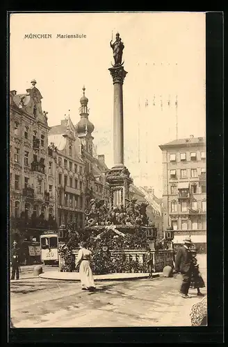 AK München, Mariensäule