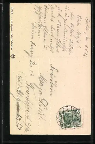 AK Berlin, Leipziger- Ecke Friedrichstrasse mit Strassenbahn