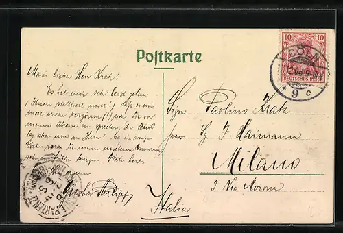 AK Köln-Neustadt, Hohenzollernring mit Strassenbahn