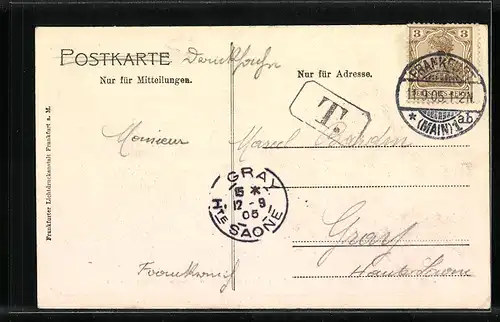 AK Frankfurt a. M., Grosse Bockenheimerstrasse mit Geschäften und Strassenbahn