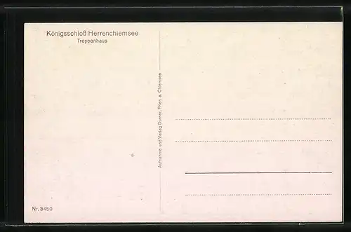 AK Herrenchiemsee, Treppenhaus im Königsschloss