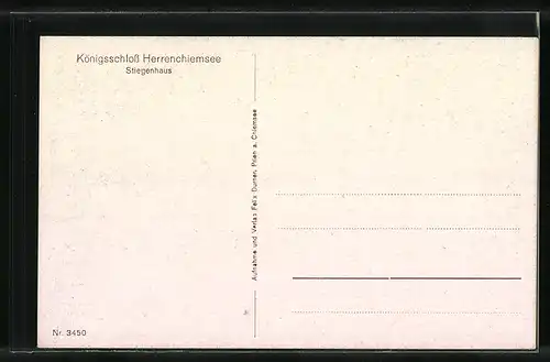 AK Herrenchiemsee, Treppenhaus im Königsschloss