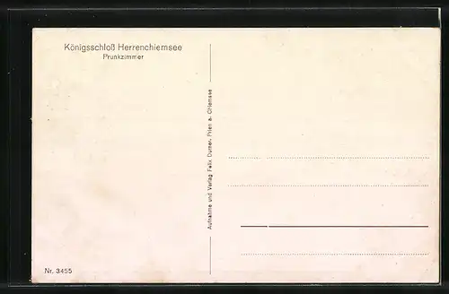 AK Herrenchiemsee, Königsschloss, im Prunkzimmer