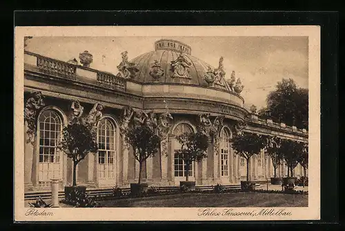 AK Potsdam, Schloss Sanssouci, Mittelbau